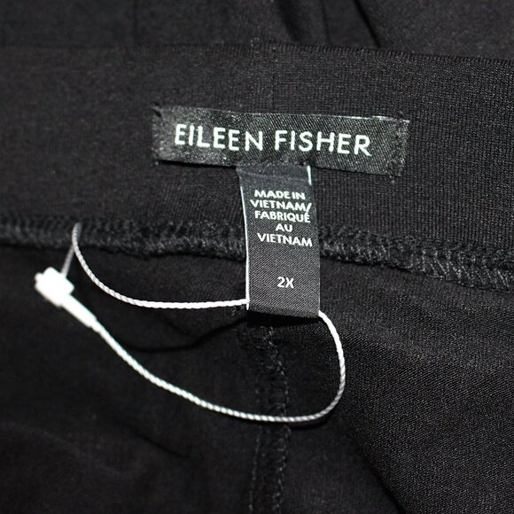 Eileen Fisher NWOT -  Slouchy Ankle Pants in Fine Tencel Jersey, Black, 2X Plus - Picture 3 of 12